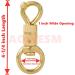 AOWESM Solid Brass Panic Snap 1-1/8 Inch X 4-1/4 Inch Quick Release with Round Swivel and Twist Body (1 Piece) - Buy Online on SooperMarket.com