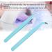 Stainless Steel Nail Art Tweezers Anti Static Straight Curved Head Accurate Manicure Picking Rhinestone Metal Accessory Pick Up Durable and Exquisite (Blue) - Buy Online on SooperMarket.com
