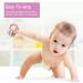 Vicloon Baby Teething Toy - Silicone & Wood Teether Chew Toy for Boys & Girls (Pink-Purple) | Easy to Hold & Clean Up - Buy Online on SooperMarket.com