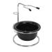 Shaving brush stood robust stable stylish look stainless portable men shaving foam bowl for barbershop hotel at home beard nursing set for men