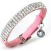 Buy Chukchi Cat Collar - Soft Velvet Adjustable Pink Glittering Stones & Bells - 27.9 cm for Small Dogs & Cats (2 Pieces) - Buy Online on SooperMarket.com