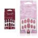 Elegant Touch Colour False Nails Steel the Night Oval Shape (previously known as After Dark) 24 Nails with Glue included & Colour Nails - Power Trip - Shimmer Dusky Rose - Oval Shape Variety Pack + Shimmer Dusky Rose