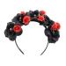 minkissy Day Of The Dead Headband Mexican Flower Skull Crown Hair Hoop Cosplay Party Headwear Halloween Headpiece Costume for Women Girls Ladies