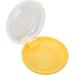 Orthodontic Retainer Case with Cleaning Brush - Yellow Mouthpiece Holder for Adults & Kids - Perfect for School Travel & Home - 8cm Diameter - Buy Online on SooperMarket.com