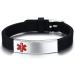 HEABY Black Medical Alert Bracelet - Custom Engraved, Adjustable for Men & Women - Buy Online on SooperMarket.com