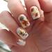 Fall Nails Press on Nails Short Square Fake Nails Thanksgiving Acrylic Nails with Fall Leaf Design Autumn Maple Leaf Decoration Gold Glossy Thanksgiving False Nails Stick on Nails for Women Girls Thanksgiving 3
