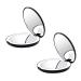 2X Portable Folding Mirror with LED Light 10X Magnifying Glass 12 Lamp Bead Mini Mirror Black