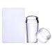 Nail Art Stamping Kit Transparent Silicone With Scraper No Misplacement For DIY Nail Decor Tools 2 Sets HJ-NAT074