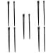 Healeved 15 Sets Eyeliner Brush Makeup Brush Eye Liner Wands Multifunctional Eyebrow Brush Wood Black
