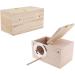 Nesting Box Cage for Parakeets, Budgies, and Small Birds - Coconut Fiber Wood Breeding House with Perch - Ideal for Finch, Canary, Cockatiel, Lovebird, Sparrow - Buy Online on SooperMarket.com
