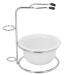 Stainless Steel Shaving Stand Set | Beard Brush Holder & Foam Bowl | Premium Men's Shaving Accessories - Buy Online on SooperMarket.com