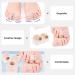 Gatuida Silicone Toe Separator + Bunion Corrector 2 Pairs - Thumb Splint Included | Overlapping Toe Relief | 3.6x3.5cm - Buy Online on SooperMarket.com