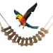 inherited Wood Climbing Ladder Toy Naturals Rope Ladder Bird Toy Wooden Hamster Ladder Flexible Bridge Swing Ladder for Parrots Pet Training for Bird Parrot Budgie Parakeet Cockatiel Macaw