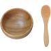 Cute Small Facial Skin Care Mask Bowl Set | Eco-Friendly DIY Makeup Mixing Tool for Women - Natural Color - Buy Online on SooperMarket.com