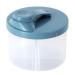 Milk Powder Storage Box Rotating Milk Powder Dispenser Portable Formula Dispenser Outdoor Food Container 4 Compartments Snack Box For Newborn Blue