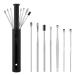 7Pcs/Set Ear Wax Pickers Steel Earpick Wax Remover Care Ear Toolear Kit Earwax Clean Curette Piercing Spoon Cleaner