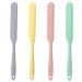 4-Piece Non-Stick Wax Spatulas Set Silicone Waxing Applicators for Hair Removal Home Salon Body Use (Pink Yellow Purple Green)