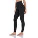 HeyNuts Essential Full Length Yoga Leggings, Women's High Waisted Workout Compression Pants 28'' Medium Black