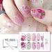 14 Sheets Gradient Nail Polish Stickers - Multicolor Flower Series | Self-Adhesive Design Decal Strips with Nail File | Manicure Decoration Kit for Women & Girls - Buy Online on SooperMarket.com