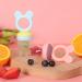 Baby Fruit Feeder Pacifier - 2 Pack BPA Free Silicone Fresh Fruit Feeder with Food Pouches (Blue & Pink) - Buy Online on SooperMarket.com