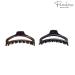 Parcelona French Slim Small Tortoise Shell Celluloid Hair Claw Clip - Brown/Black - Buy Online on SooperMarket.com