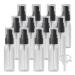 ZEOABSY 12 Pieces 30 ml Transparent Lotion Bottles with Black Pump 30ml Empty PET Plastic Lotion Pump Bottle Cosmetic Gel Travel Container for Cosmetic Make up Cleaning + 2 x Funnel Transparent 30ml