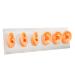 6 Pcs Silicone Ear Model Set for Hearing Aids with Acrylic Display Board - Buy Online on SooperMarket.com