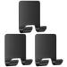 Boxing Razor bracket shower 3 pieces razor keeper hook multi -purpose hooks towel holder stainless steel self -adhesive razor shower without drilling for bathroom bedroom kitchen black