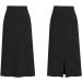 Sanahy Women's Basic Ribbed Knit Midi Skirt - Black | Stretchy High Waist Pencil Skirt - Buy Online on SooperMarket.com