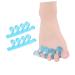 PLAFOPE 1 Pair Silicone Gel Shoe Washer Spreaders Gel Stretcher Bunion Cushions Gel Separator Pinch Orthotics Regulator Splitter Blue Men and Women