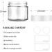 2 oz Glass Jars with Lids - 3 Pack Clear Small Jar with White Lids, Labels, Liners - 60 ml Cosmetic Containers for Sample, Powder, Cream, Spice - Buy Online on SooperMarket.com