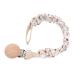 Tian-K Pacifier Chain - Cotton & Beech Wood Baby Pacifier Clip Teething Toy & Nipple Holder for Infants - Buy Online on SooperMarket.com