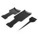 KALLORY Hair Coloring Paddle Dyeing Dye 3 Pcs Highlighting Board with Teeth Highlighting Brush Highlight Kit Board and Brush Kit Dye Board for Coloring Dye Hair Color Brush 25x10x0.2cm Black