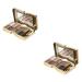 HAPINARY 2 Pcs 10 Eyeshadow Dish Eyeshadow Powder Accessories for Eye Makeup Accessories Eye Shadow Pallet