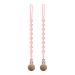 Silge chain made of silicone seposve 2-pack pacifier pacifier chain boys and girls pacifier clip chain keeps pacifier clean soft flexible durable-high robustness 2 pink