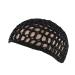 Women's Mesh Crochet Hair Net Crochet Cap Handmade Hairnet Snoods Cover Night Sleeping Hair Net Hat Women Bonnet Head Scarf Cap(Black)