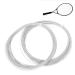 Keenso badminton racket string 2 pieces 10m 0.7 0.8 mm high flexibility badminton racket string with an 25-30 string voltage badminton string replacement white