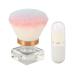 Kabuki Makeup Brush with Transparent Base Soft and Durable Bristles for Blush Powder Blending for Makeup Look