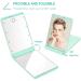 Rantizon Portable Makeup Mirror with Dimmable 8 LEDs, 1X & 2X Magnification - Compact, Foldable Handbag Mirror - Perfect Green Gift for Teenage Girls - Buy Online on SooperMarket.com