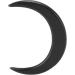 Moon Hairpin Exquisite Small Size Decorative Moon Hair Fork for Daily Travel (Black) - Buy Online on SooperMarket.com