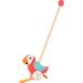 small foot push toy parrot "Lori" made of wood helps with learning to walk and waddles from 18 months 10475 parrot push toy