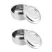 Angoily 2st foam shell Razor shell made of wooden razor m soap soup bowl made of bamboo soap for men shaving soap shaving shell with lid handbook shaving shaving foam man silverx2stk mediumx2pcs