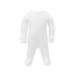 Eczema Baby Sleepsuit Moisturises Dry & Irritated Skin Helps Reduce Itching Long Sleeve with Built-In Mitts Eczema Clothing 3-6 Months White