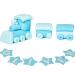 Train Set Cake Topper Party Decoration Personalised Custom Name Fondant Edible Icing Great for Kids Boy Birthday Christening Baby Shower Easy to Use
