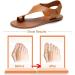 Bunion Corrector Women's Soft PU Leather Flat Sandals - Khaki (EU 35-43) | Comfortable & Therapeutic Design - Buy Online on SooperMarket.com