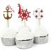 Mikinona 24pcs Nautical Cupcake Toppers Nautical Cake Topper Nautical Cupcake Picks Nautical Theme Party Picks Birthday Nautical Topper With Line Ocean - Buy Online on SooperMarket.com