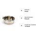 Stainless Steel Hanging Bowl for Birds & Rodents - 0.95L with Screw Holder | Durable Pet Bowl - Buy Online on SooperMarket.com