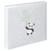 Hama Baby Album Panda (base album for 200 photos in the 10x15 format baby photo album for boys and girls children's album with children's motif for insert) gray