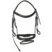 Henri de Rivel Black Padded Raised Dressage Bridle with Crank Noseband for Horse - Buy Online on SooperMarket.com