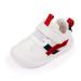 MK MATT KEELY Baby Boys Girls First Walking Shoes Toddler Anti-Slip Soft PU Leather Prewalker Sneakers 3 UK Child Red